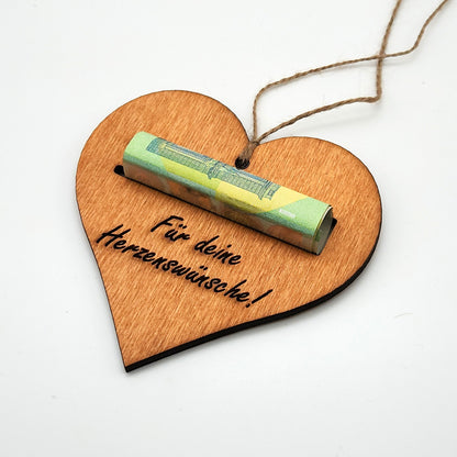 Anhänger "Herz", Geldgeschenk - Nanino Design - 