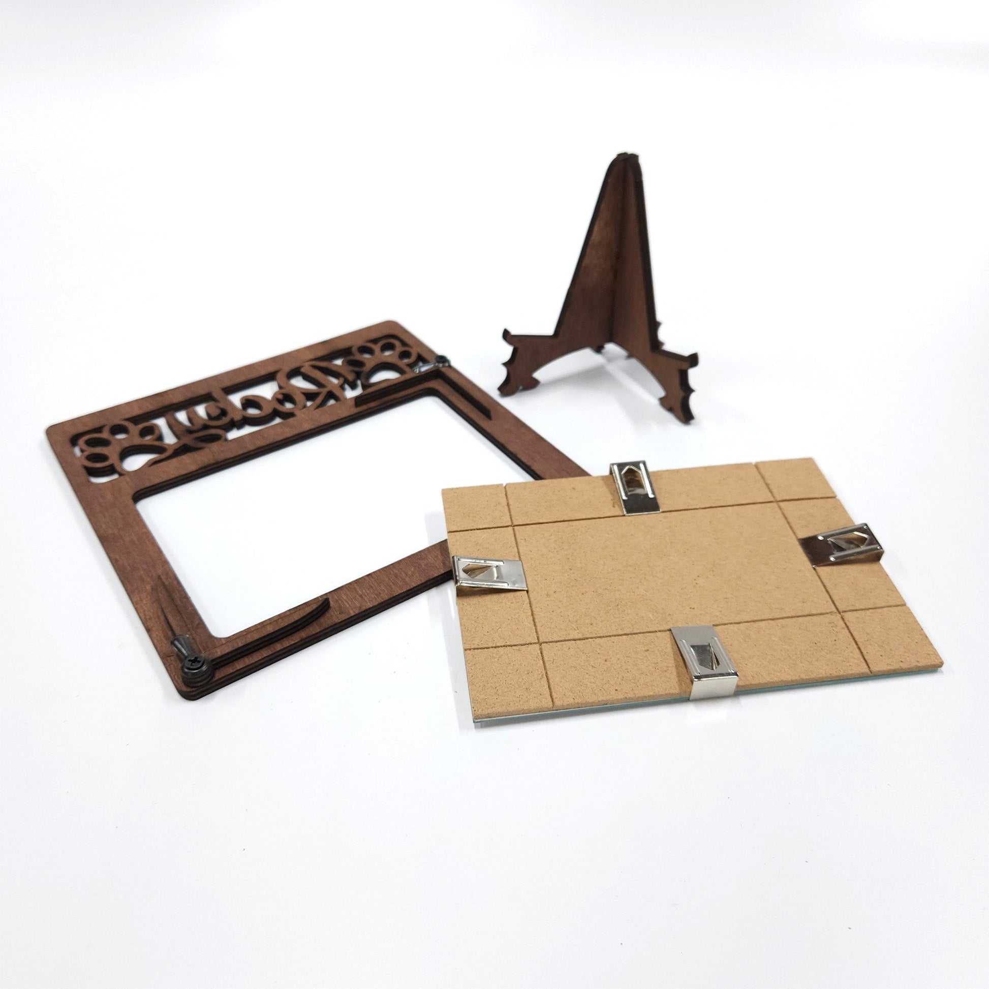 Fotobilderrahmen 10 x 15 cm mit Namen und Pfote, personalisiert - Nanino Design - 
