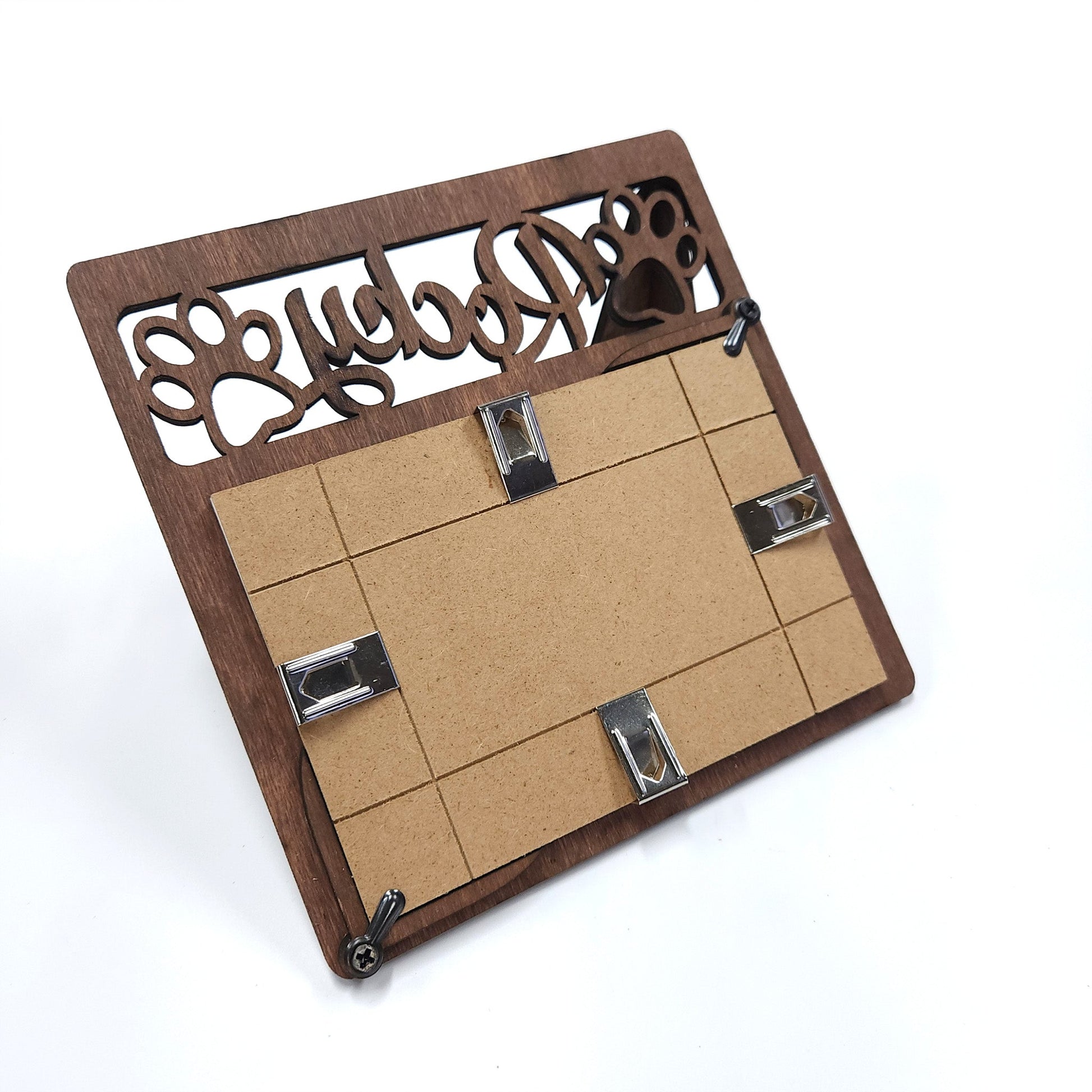 Fotobilderrahmen 10 x 15 cm mit Namen und Pfote, personalisiert - Nanino Design - 