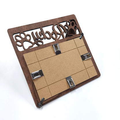 Fotobilderrahmen 10 x 15 cm mit Namen und Pfote, personalisiert - Nanino Design - 