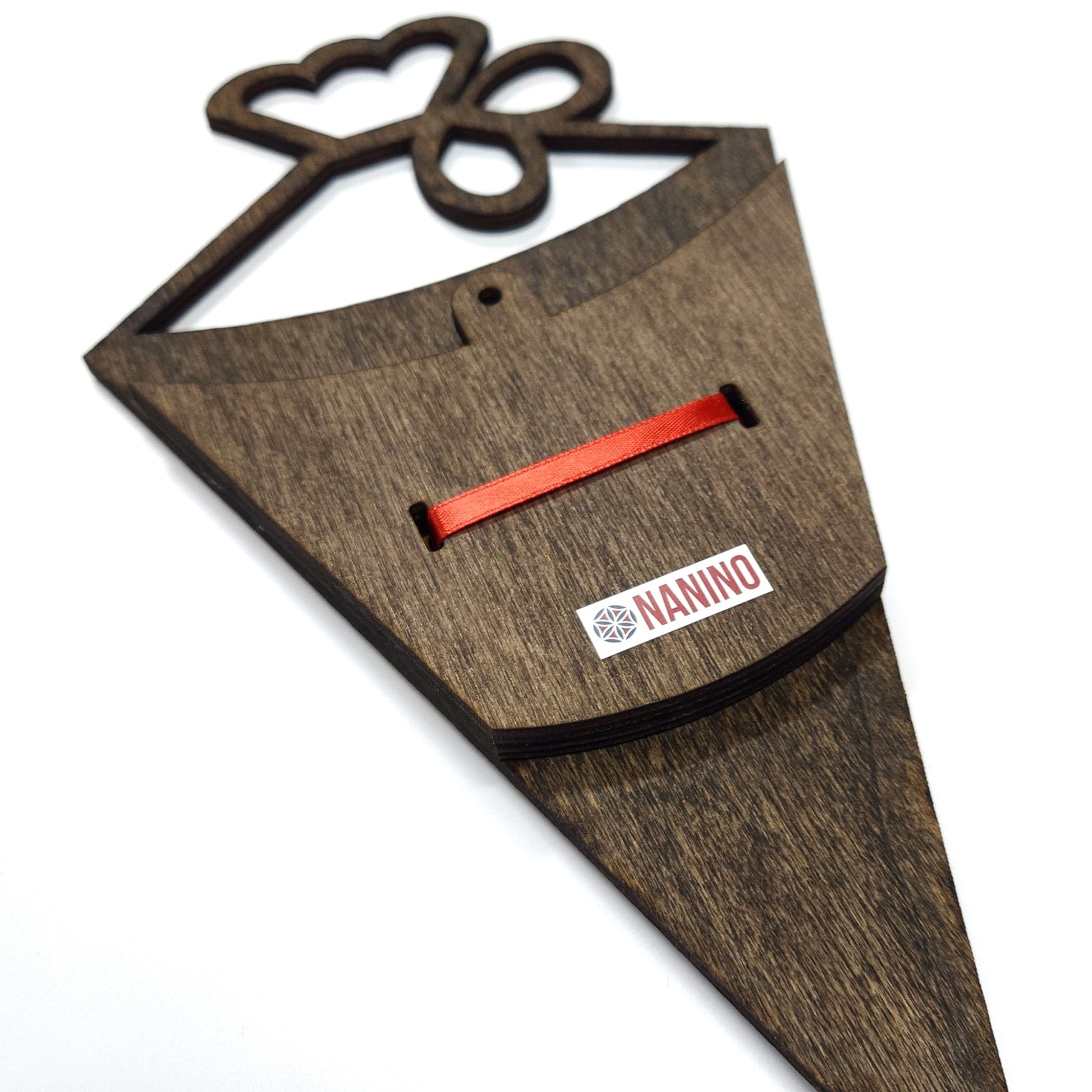personalisierte Schultüte aus Holz mit Geldfach | Wandbild | Geldgeschenk - Nanino Design Onlineshop - 