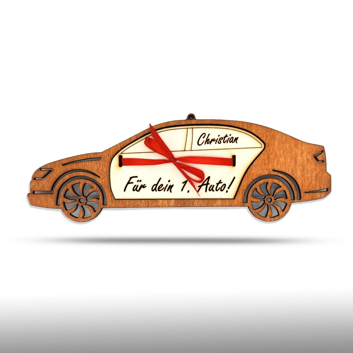 personalisiertes Auto aus Holz mit Geldfach | Wandbild | Geldgeschenk - Nanino Design Onlineshop - 