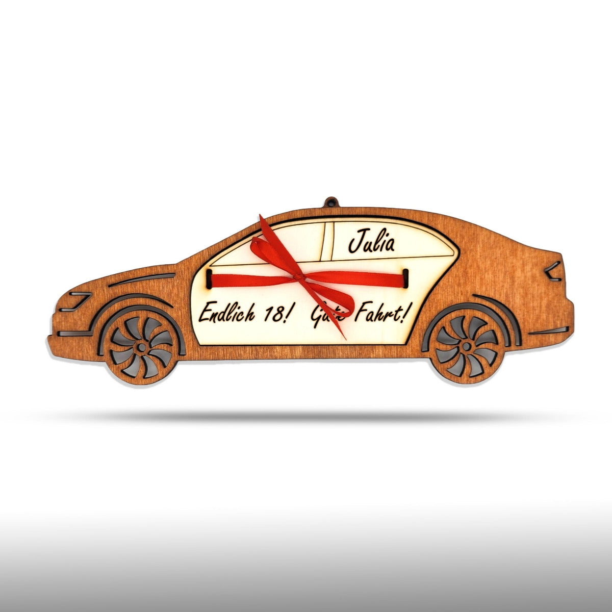 personalisiertes Auto aus Holz mit Geldfach | Wandbild | Geldgeschenk - Nanino Design Onlineshop - 