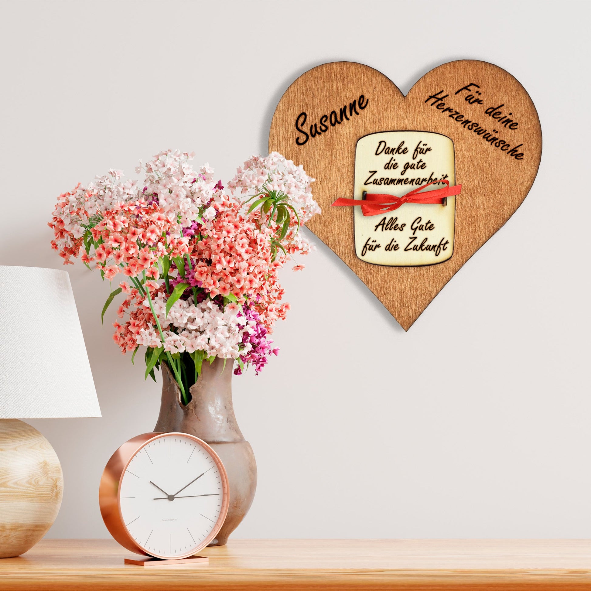 personalisiertes Herz aus Holz mit Geldfach | Wandbild | Geldgeschenk - Nanino Design Onlineshop - 