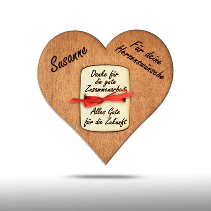 personalisiertes Herz aus Holz mit Geldfach | Wandbild | Geldgeschenk - Nanino Design Onlineshop - 