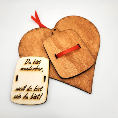 personalisiertes Herz aus Holz mit Geldfach | Wandbild | Geldgeschenk - Nanino Design Onlineshop - 