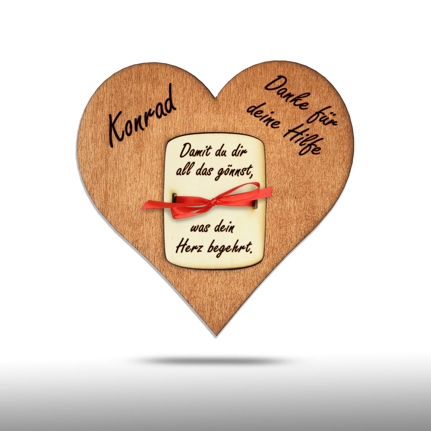 personalisiertes Herz aus Holz mit Geldfach | Wandbild | Geldgeschenk - Nanino Design Onlineshop - 