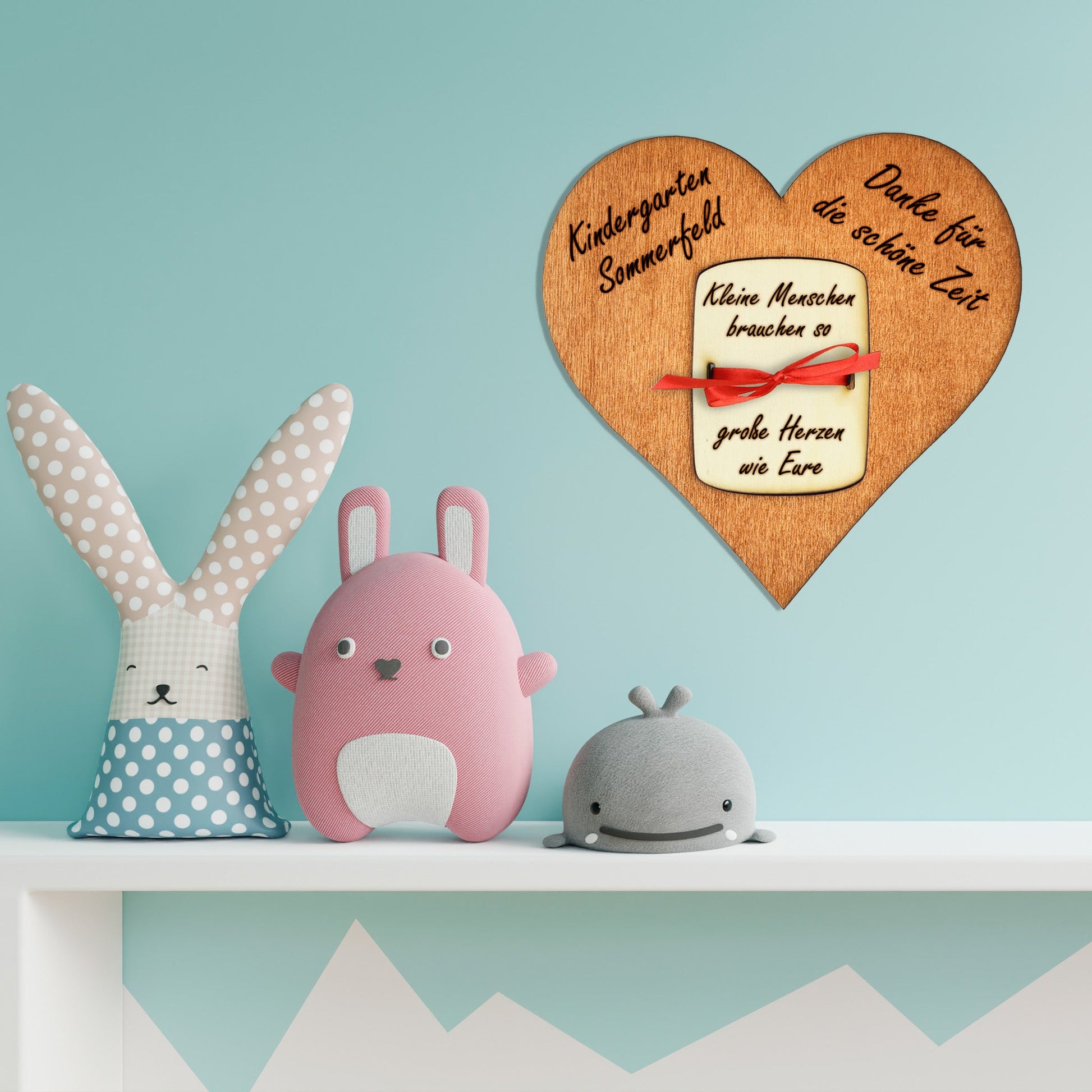 personalisiertes Herz aus Holz mit Geldfach | Wandbild | Geldgeschenk - Nanino Design Onlineshop - 