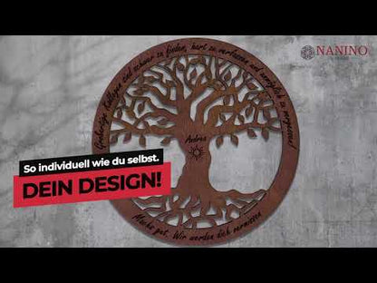 Wandbild Baum des Lebens "Abschied Arbeit", personalisiert