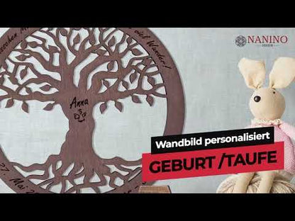 Wandbild Baum des Lebens "Geburt/Taufe", personalisiert