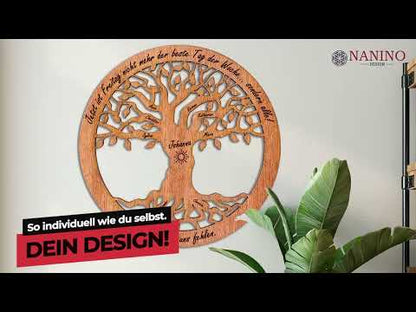 Wandbild Baum des Lebens "Pension/Ruhestand/Rente", personalisiert