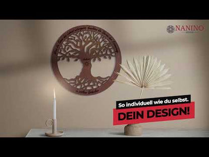 Wandbild Baum des Lebens "Trauer", personalisiert
