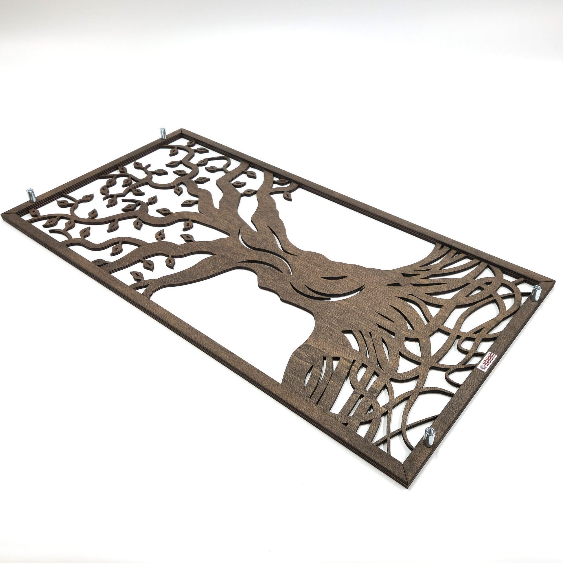 Wandbild Holz "Baum des Lebens" mit Wurzeln, 3teilig - Nanino Design - 