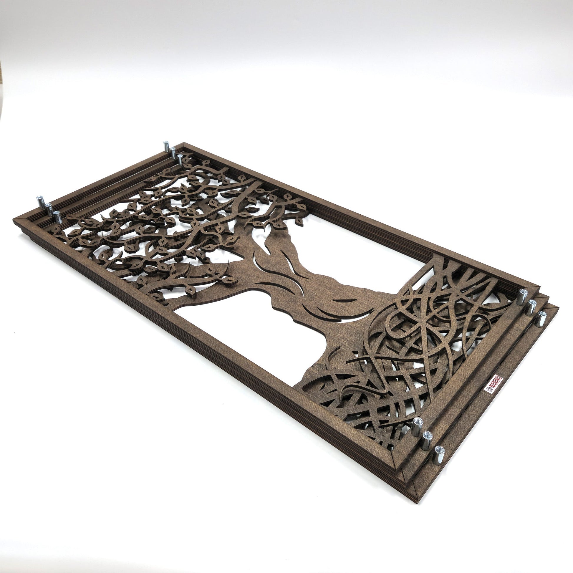 Wandbild Holz "Baum des Lebens" mit Wurzeln, 3teilig - Nanino Design - 