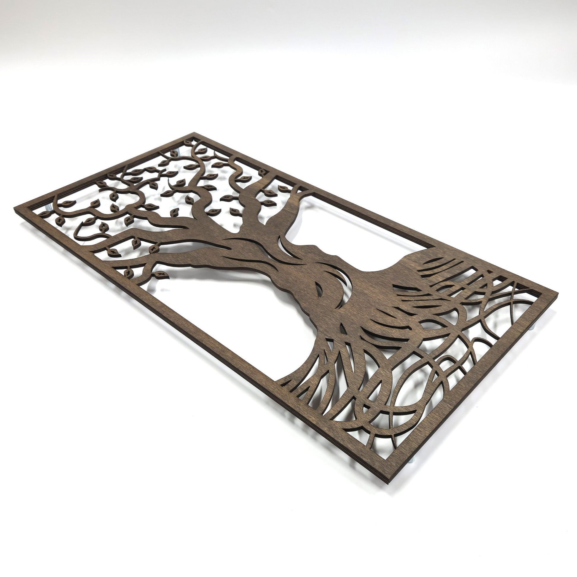 Wandbild Holz "Baum des Lebens" mit Wurzeln, 3teilig - Nanino Design - 