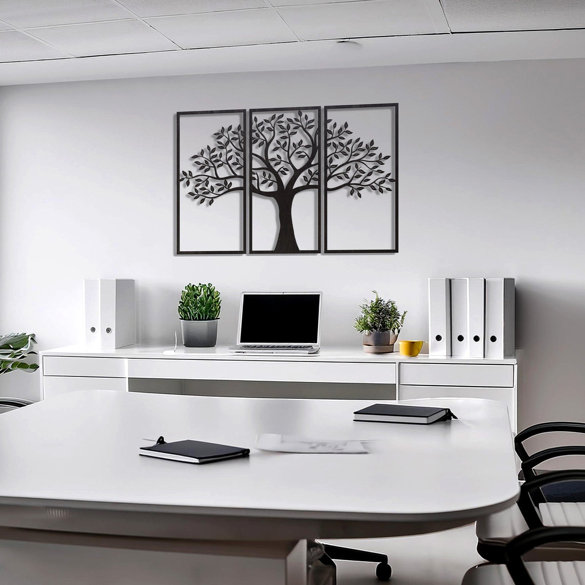 Wandbild Holz "Baum des Lebens" ohne Wurzeln, 3teilig - Nanino Design Onlineshop - 