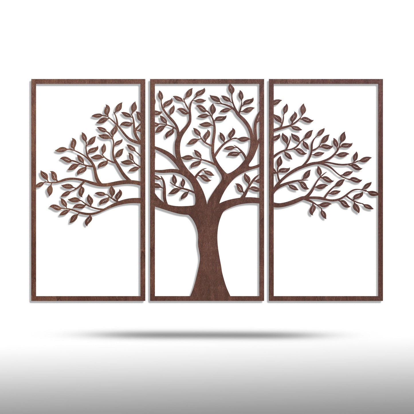 Wandbild Holz "Baum des Lebens" ohne Wurzeln, 3teilig - Nanino Design Onlineshop - 