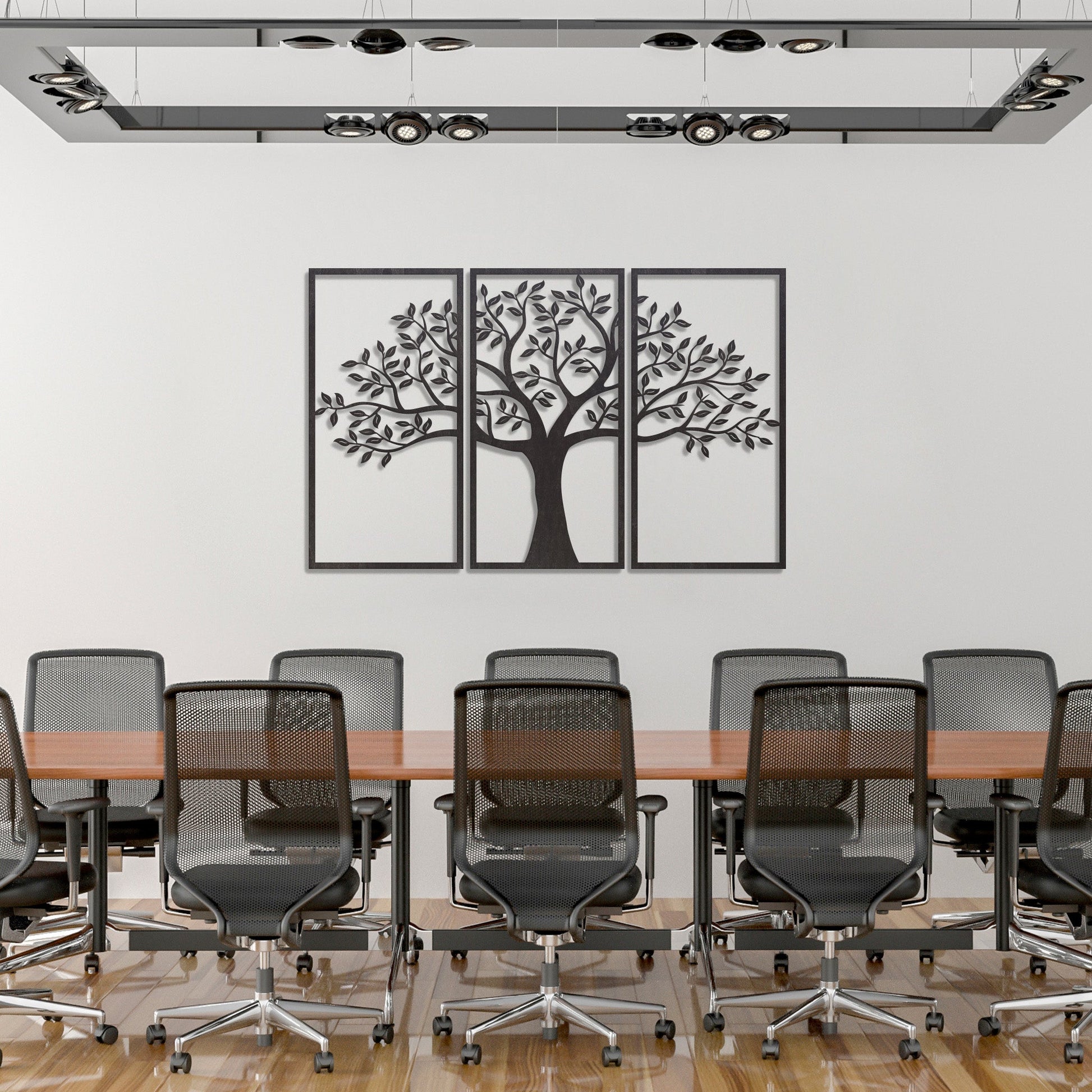 Wandbild Holz "Baum des Lebens" ohne Wurzeln, 3teilig - Nanino Design Onlineshop - 