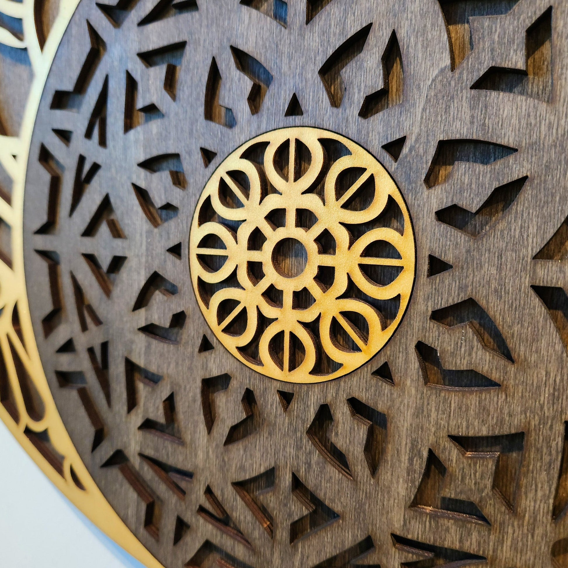 Wandbild "Yin Yang" Gold aus Holz - Nanino Design - 