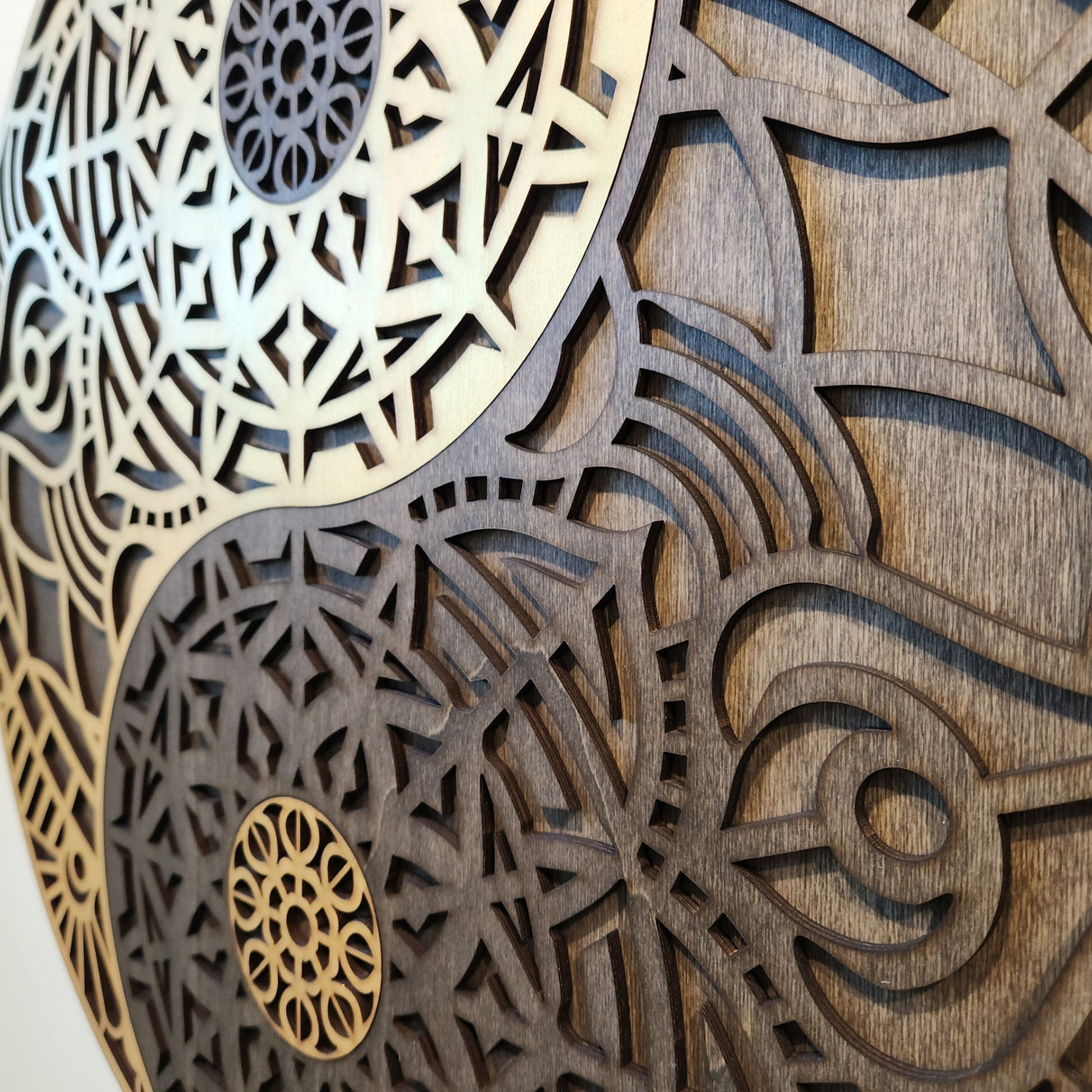 Wandbild "Yin Yang" Gold aus Holz - Nanino Design - 