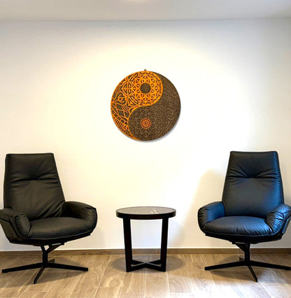 Wandbild "Yin Yang" Orient aus Holz - Nanino Design - 