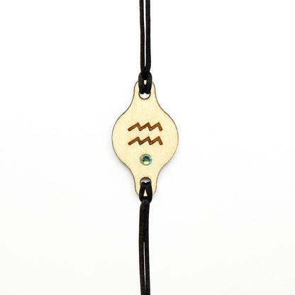 Armband Sternzeichen "Wassermann" mit Glitzerstein - Nanino Design Onlineshop -