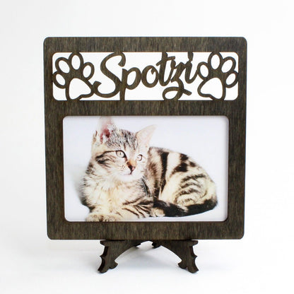 Fotobilderrahmen 10 x 15 cm mit Namen und Pfote, personalisiert - Nanino Design Onlineshop -