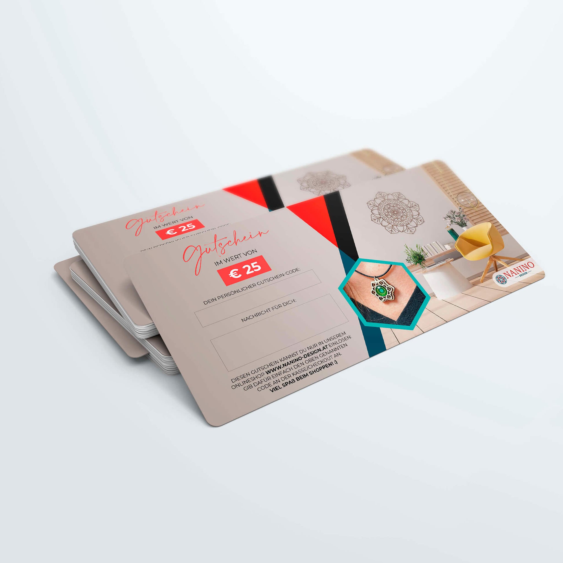 Geschenkgutschein 25€ (digital) - Nanino Design Onlineshop -
