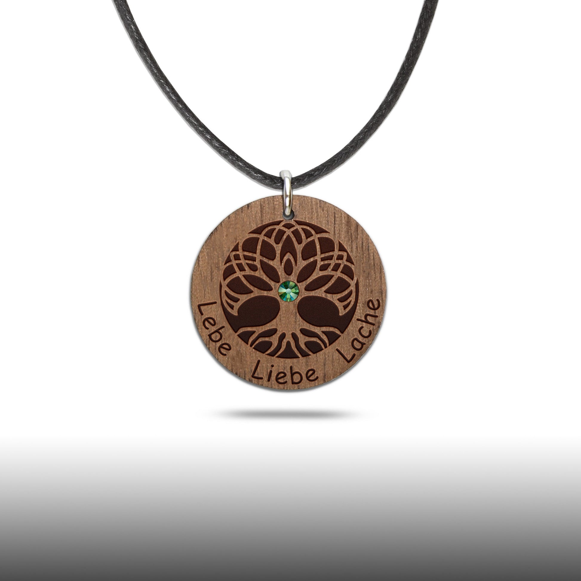 Halskette Baum "Lebe Liebe Lache" - Nanino Design Onlineshop -