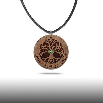 Halskette Baum "Lebe Liebe Lache" - Nanino Design Onlineshop -