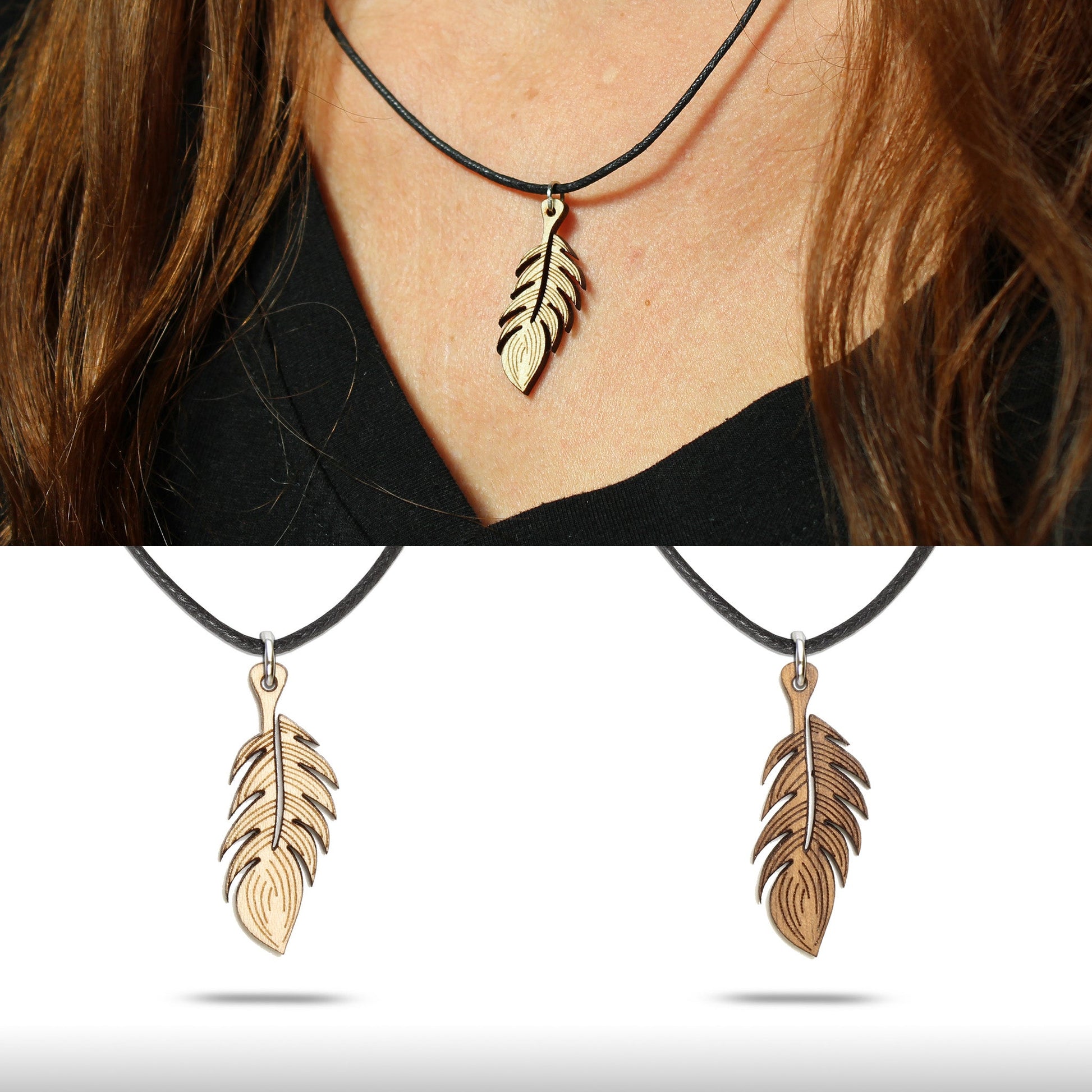 Halskette "Feder" - Nanino Design Onlineshop -