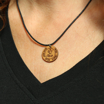 Halskette "Geburt/Taufe" personalisiert - Nanino Design Onlineshop -