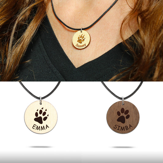 Halskette "Pfote" personalisiert - Nanino Design Onlineshop -