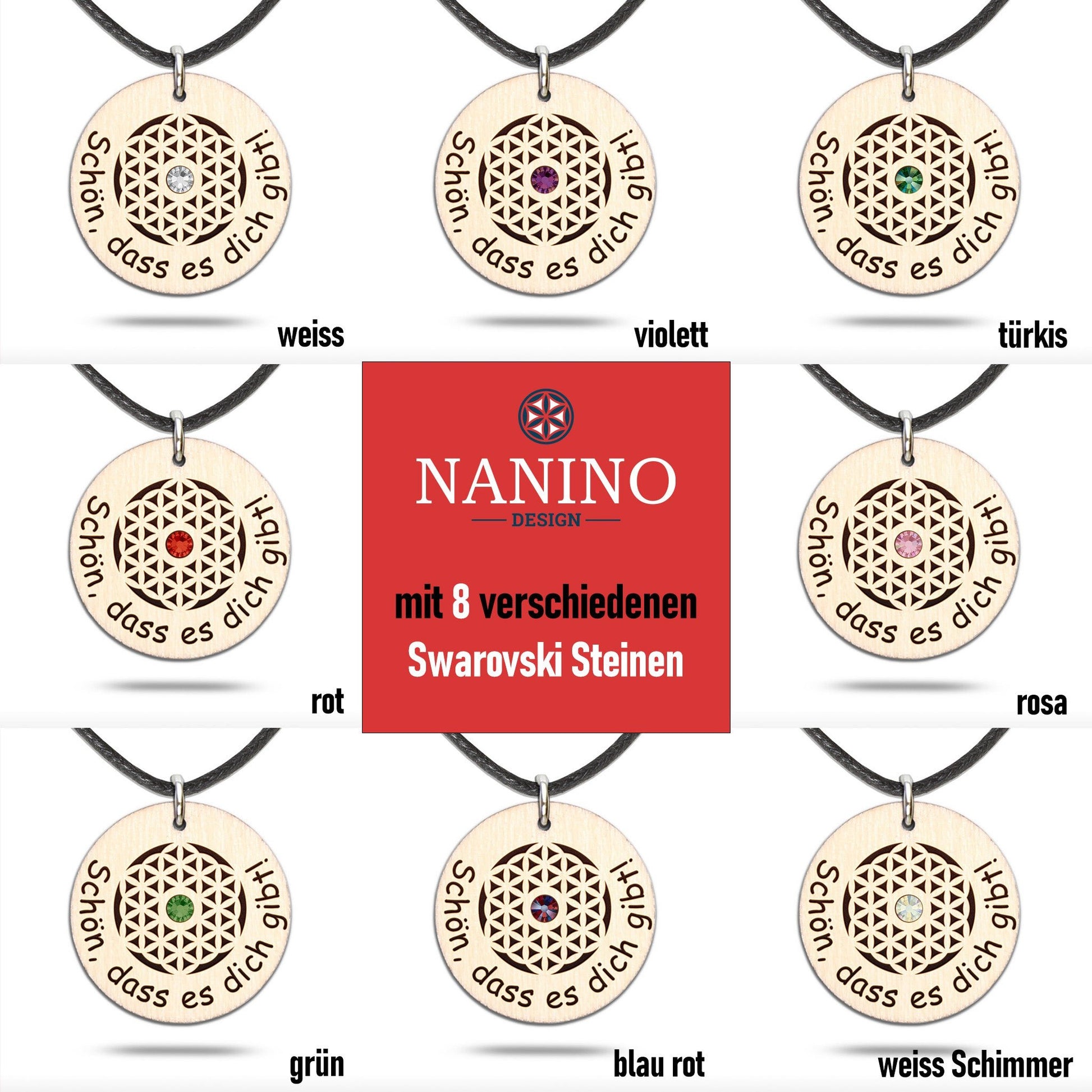 Halskette "Schön, dass es dich gibt" - Nanino Design Onlineshop -