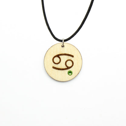 Halskette Sternzeichen "Krebs" mit Glitzerstein - Nanino Design Onlineshop -