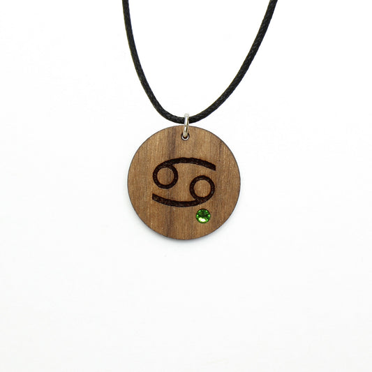 Halskette Sternzeichen "Krebs" mit Glitzerstein - Nanino Design Onlineshop -