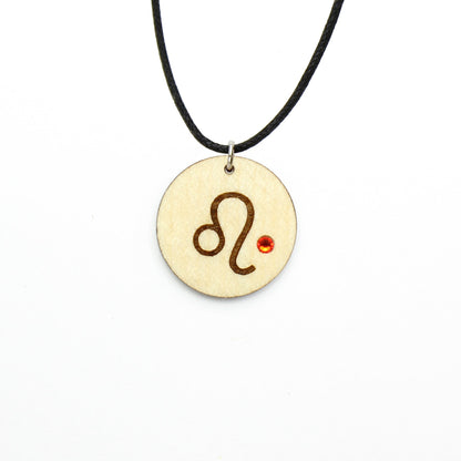 Halskette Sternzeichen "Löwe" mit Glitzerstein - Nanino Design Onlineshop -