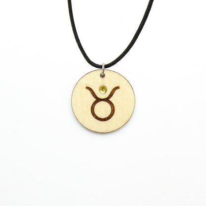 Halskette Sternzeichen "Stier" mit Glitzerstein - Nanino Design Onlineshop -
