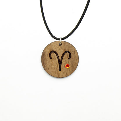 Halskette Sternzeichen "Widder" mit Glitzerstein - Nanino Design Onlineshop -