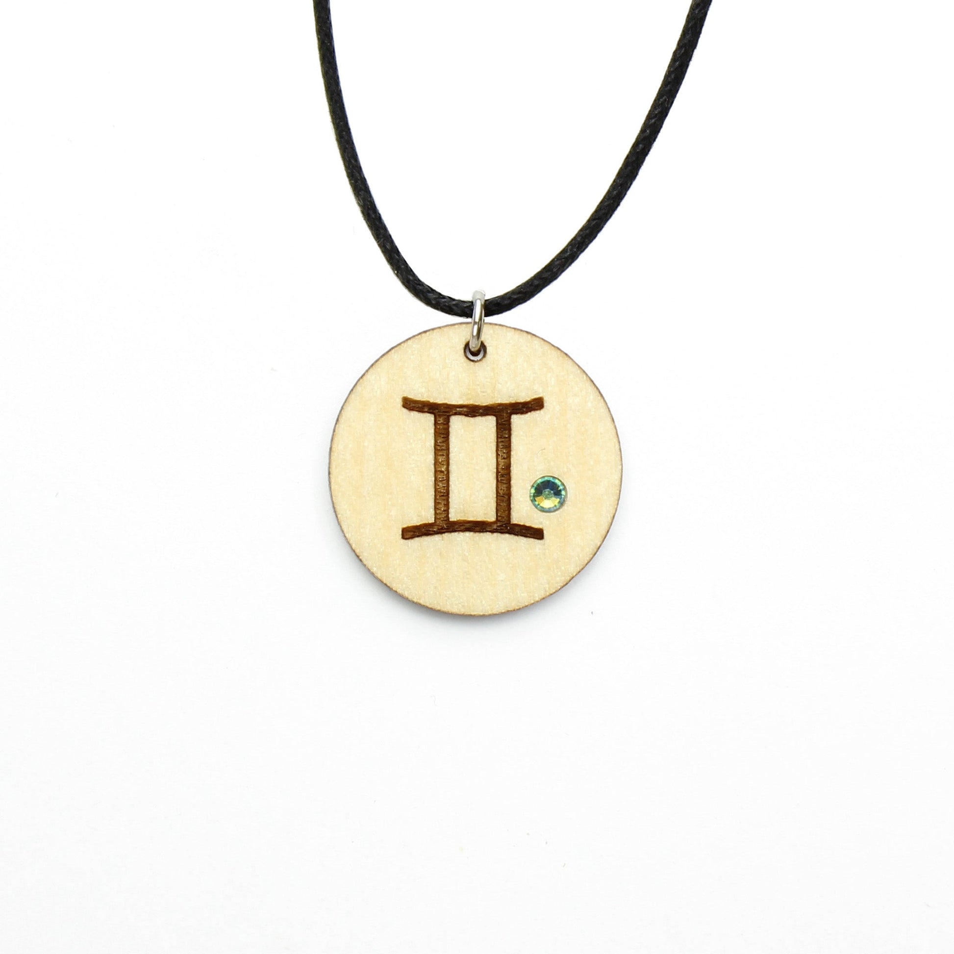 Halskette Sternzeichen "Zwillinge" mit Glitzerstein - Nanino Design Onlineshop -