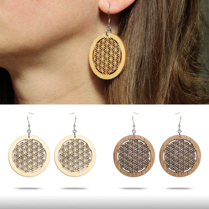 Ohrringe "Blume des Lebens", groß - Nanino Design Onlineshop -