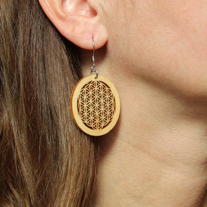 Ohrringe "Blume des Lebens", groß - Nanino Design Onlineshop -