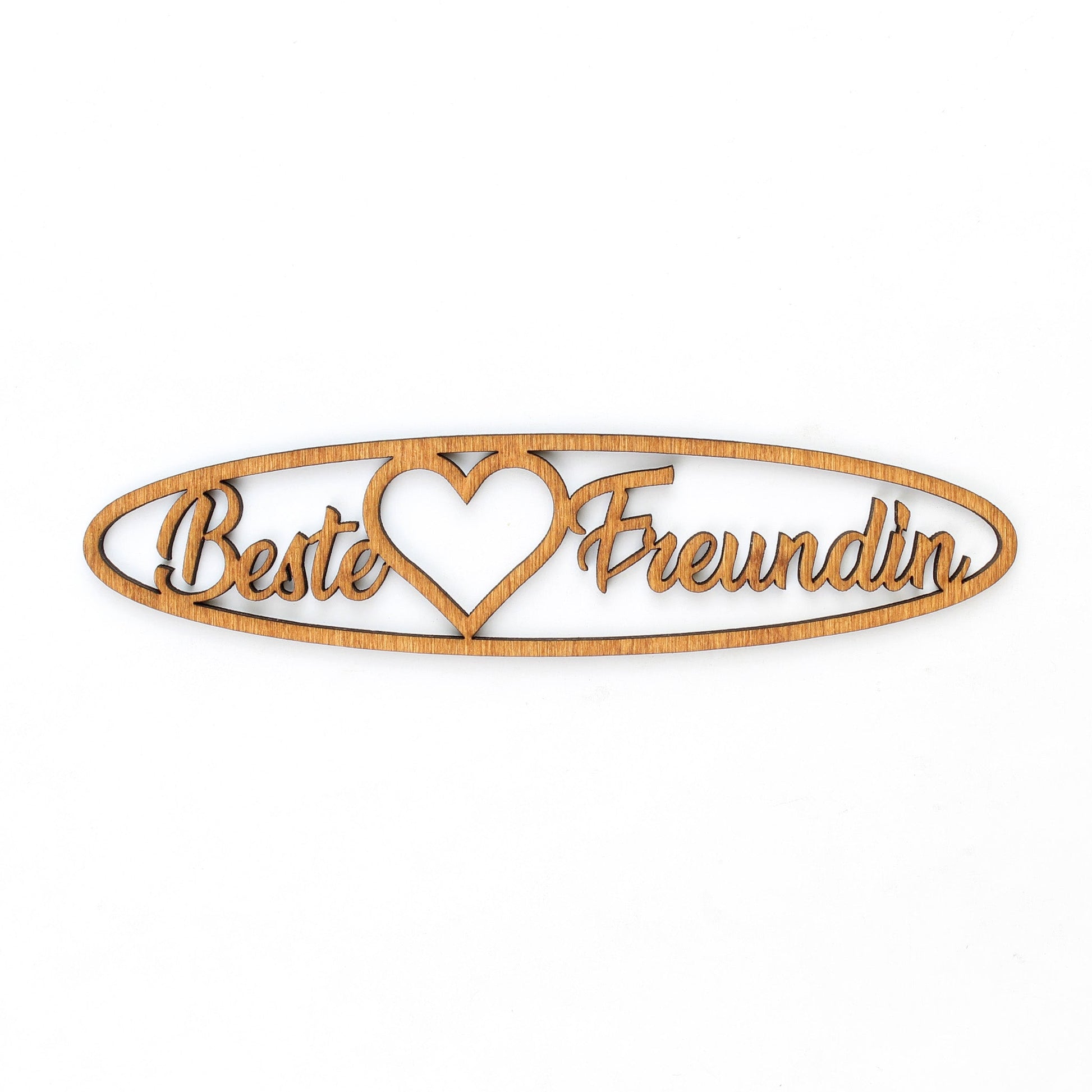 Spruch Holz oval "Beste Freundin" - Nanino Design Onlineshop -