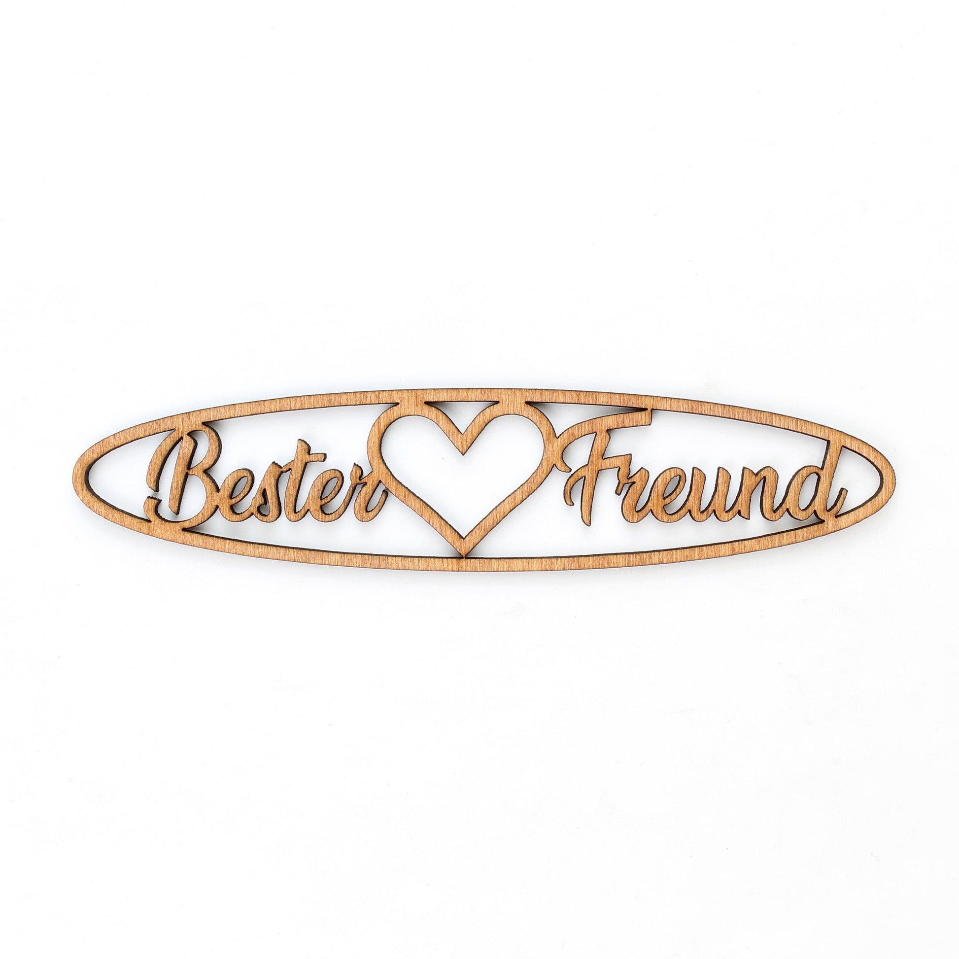 Spruch Holz oval "Bester Freund" - Nanino Design Onlineshop -