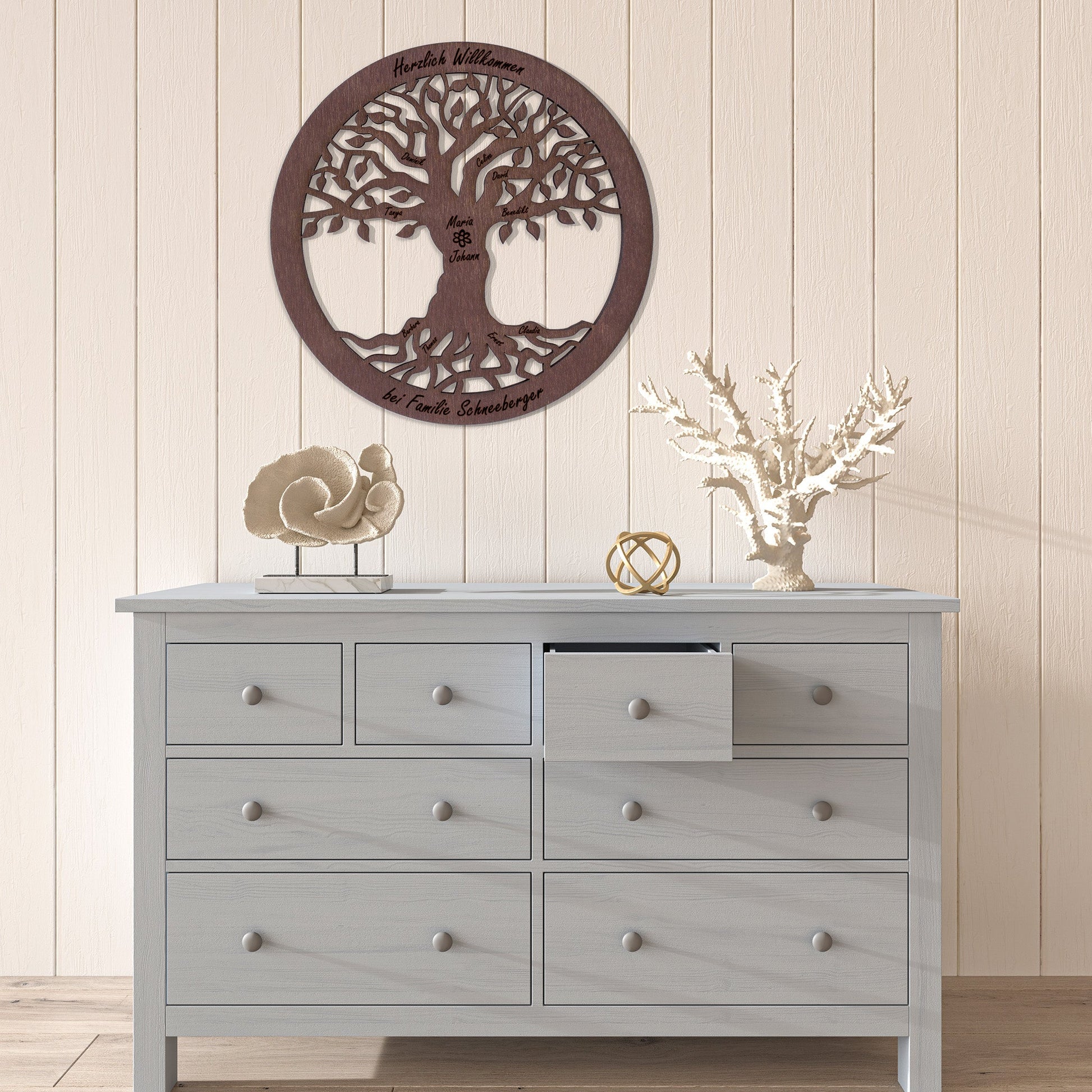 Wandbild Baum des Lebens "Familie", personalisiert - Nanino Design Onlineshop -