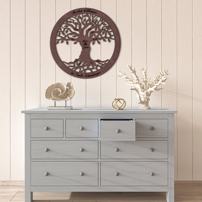 Wandbild Baum des Lebens "Familie", personalisiert - Nanino Design Onlineshop -