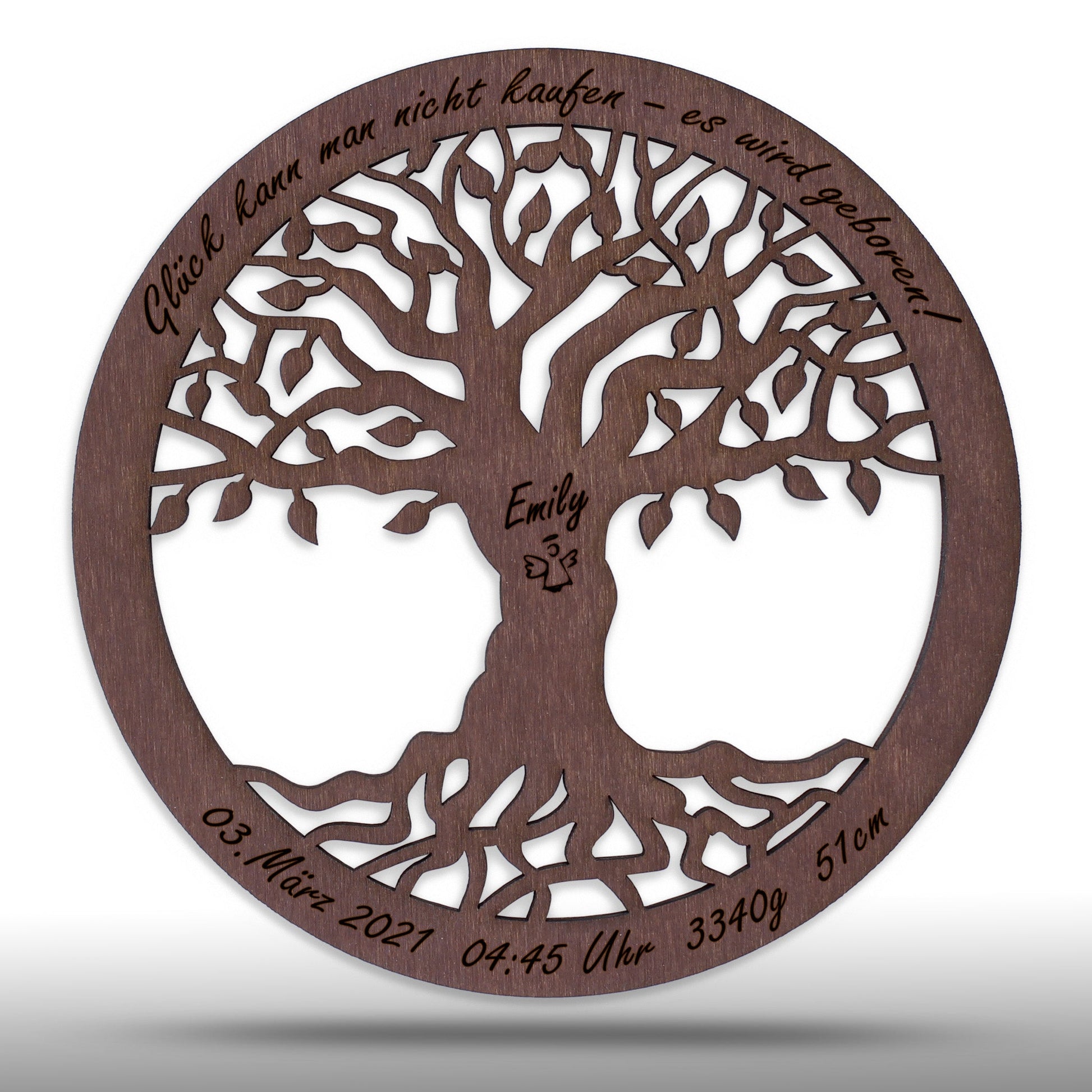 Wandbild Baum des Lebens "Geburt/Taufe", personalisiert - Nanino Design Onlineshop -