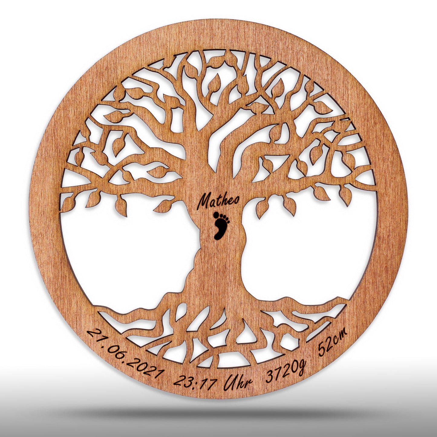 Wandbild Baum des Lebens "Geburt/Taufe", personalisiert - Nanino Design Onlineshop -