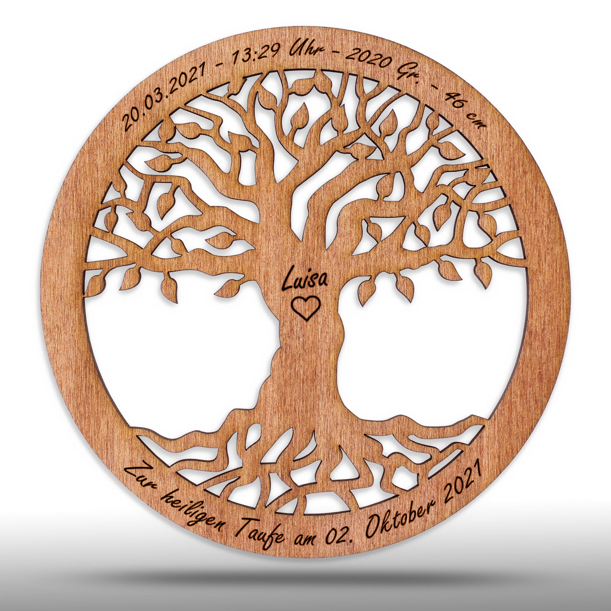Wandbild Baum des Lebens "Geburt/Taufe", personalisiert - Nanino Design Onlineshop -