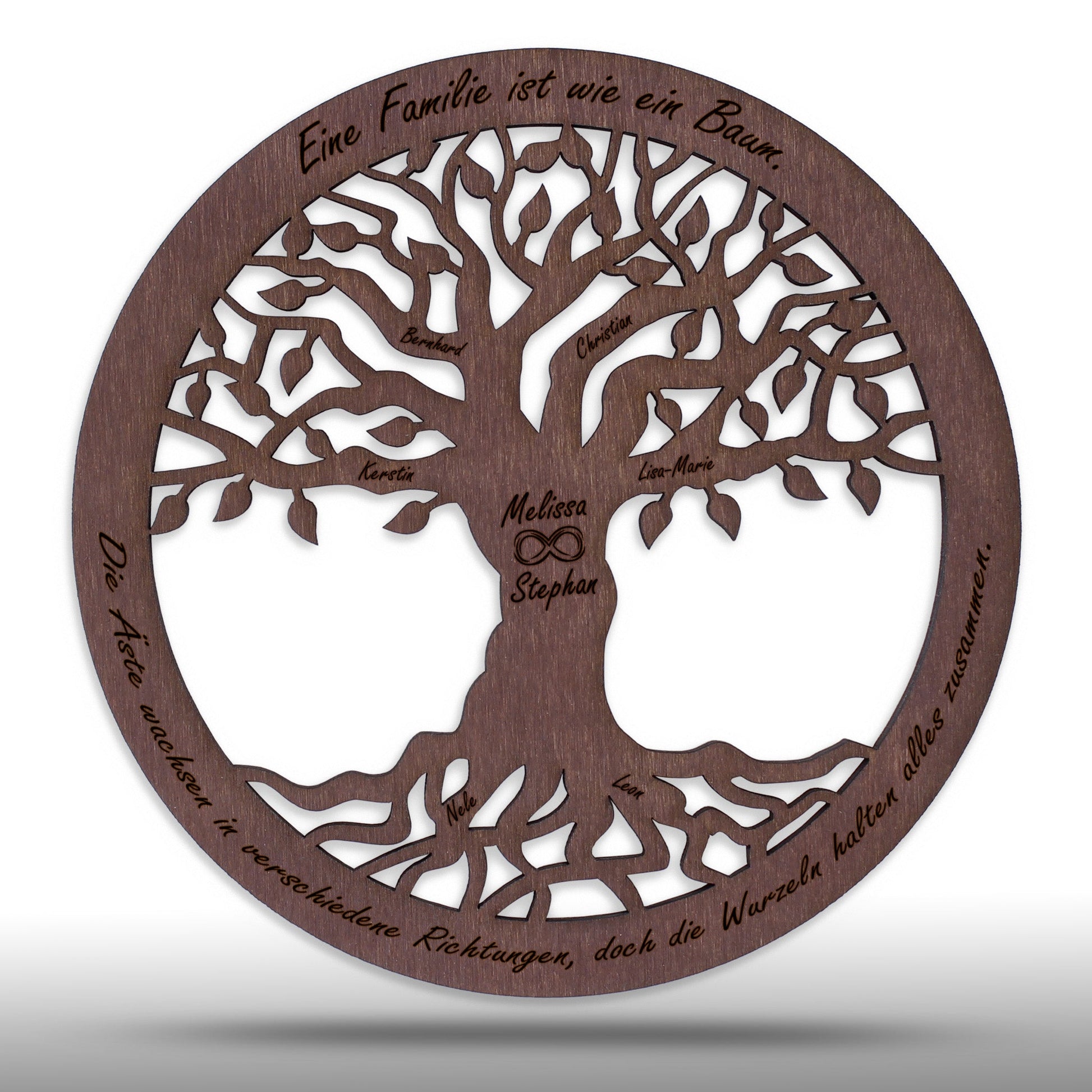 Wandbild Baum des Lebens "Hochzeit / Liebe", personalisiert - Nanino Design Onlineshop -